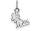LogoArt Sterling Silver University Of Mississippi Xs Pendant Necklace