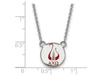 LogoArt Sterling Silver Alpha Chi Omega Extra Small Enameled Pendant Necklace With 18 Inch