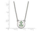 LogoArt Sterling Silver Alpha Sigma Tau Extra Small Enameled Pendant Necklace With 18 Inch
