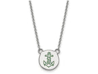 LogoArt Sterling Silver Alpha Sigma Tau Extra Small Enameled Pendant Necklace With 18 Inch