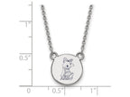 LogoArt Sterling Silver Alpha Xi Delta Extra Small Enameled Pendant Necklace With 18 Inch