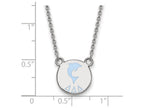 LogoArt Sterling Silver Delta Delta Delta Extra Small Enameled Pendant Necklace With 18 Inch