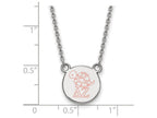 LogoArt Sterling Silver Delta Zeta Extra Small Enameled Pendant Necklace With 18 Inch