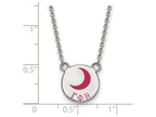 LogoArt Sterling Silver Gamma Phi Beta Extra Small Enameled Pendant Necklace With 18 Inch