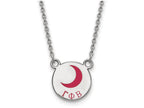 LogoArt Sterling Silver Gamma Phi Beta Extra Small Enameled Pendant Necklace With 18 Inch