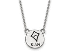 LogoArt Sterling Silver Kappa Alpha Theta Extra Small Enameled Pendant Necklace With 18 Inch