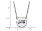 LogoArt Sterling Silver Kappa Kappa Gamma Extra Small Enameled Pendant Necklace With 18 Inch