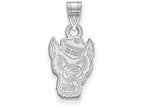 LogoArt Sterling Silver North Carolina State University Small Pendant Necklace