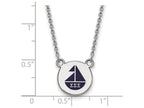 LogoArt Sterling Silver Sigma Sigma Sigma Extra Small Enameled Pendant Necklace With 18 Inch