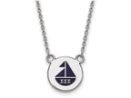 LogoArt Sterling Silver Sigma Sigma Sigma Extra Small Enameled Pendant Necklace With 18 Inch