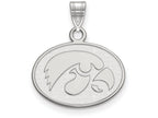 LogoArt Sterling Silver University Of Iowa Small Pendant Necklace