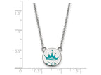 LogoArt Sterling Silver Zeta Tau Alpha Extra Small Enameled Pendant Necklace With 18 Inch