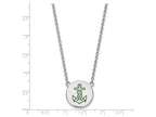 LogoArt Sterling Silver Alpha Sigma Tau Small Enameled Pendant Necklace With 18 Inch