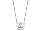 LogoArt Sterling Silver Alpha Sigma Tau Small Enameled Pendant Necklace With 18 Inch