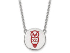 LogoArt Sterling Silver Chi Omega Small Enameled Pendant Necklace With 18 Inch