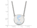 LogoArt Sterling Silver Delta Delta Delta Small Enameled Pendant Necklace With 18 Inch
