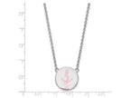 LogoArt Sterling Silver Delta Gamma Small Enameled Pendant Necklace With 18 Inch