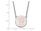 LogoArt Sterling Silver Delta Zeta Small Enameled Pendant Necklace With 18 Inch