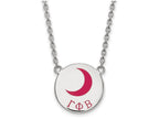 LogoArt Sterling Silver Gamma Phi Beta Small Enameled Pendant Necklace With 18 Inch