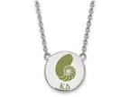 LogoArt Sterling Silver Kappa Delta Small Enameled Pendant Necklace With 18 Inch