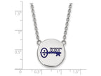 LogoArt Sterling Silver Kappa Kappa Gamma Small Enameled Pendant Necklace With 18 Inch