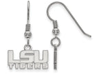 LogoArt Sterling Silver Louisiana State University Xs Dangle Earrings Wire