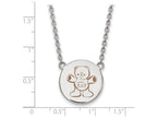 LogoArt Sterling Silver Sigma Delta Tau Small Enameled Pendant Necklace With 18 Inch