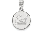 LogoArt Sterling Silver University Of California Berkeley Medium Disc Pendant Necklace