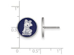 LogoArt Sterling Silver Alpha Xi Delta Enameled Post Earrings
