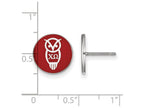LogoArt Sterling Silver Chi Omega Enameled Post Earrings