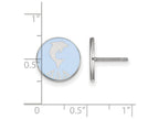 LogoArt Sterling Silver Delta Delta Delta Enameled Post Earrings