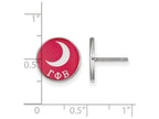 LogoArt Sterling Silver Gamma Phi Beta Enameled Post Earrings