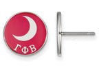 LogoArt Sterling Silver Gamma Phi Beta Enameled Post Earrings