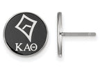 LogoArt Sterling Silver Kappa Alpha Theta Enameled Post Earrings