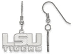 LogoArt Sterling Silver Louisiana State University Small Dangle Earrings Wire