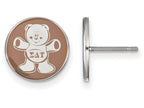 LogoArt Sterling Silver Sigma Delta Tau Enameled Post Earrings