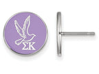 LogoArt Sterling Silver Sigma Kappa Enameled Post Earrings
