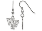 LogoArt Sterling Silver Wake Forest University Small Dangle Earrings Wire