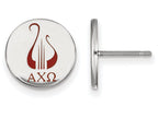 LogoArt Sterling Silver Alpha Chi Omega Enameled Post Earrings