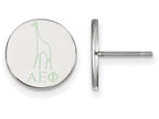 LogoArt Sterling Silver Alpha Epsilon Phi Enameled Post Earrings