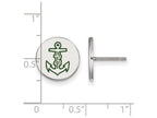 LogoArt Sterling Silver Alpha Sigma Tau Enameled Post Earrings