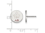 LogoArt Sterling Silver Alpha Phi Enameled Post Earrings