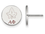 LogoArt Sterling Silver Alpha Phi Enameled Post Earrings