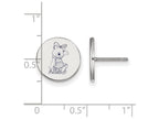 LogoArt Sterling Silver Alpha Xi Delta Enameled Post Earrings