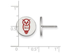 LogoArt Sterling Silver Chi Omega Enameled Post Earrings