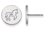 LogoArt Sterling Silver Delta Phi Epsilon Enameled Post Earrings