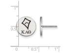 LogoArt Sterling Silver Kappa Alpha Theta Enameled Post Earrings
