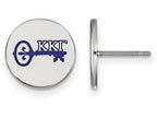 LogoArt Sterling Silver Kappa Kappa Gamma Enameled Post Earrings