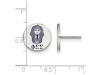 LogoArt Sterling Silver Phi Sigma Sigma Enameled Post Earrings