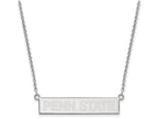 Logoart 925 Sterling Silver The Pennsylvania State U Small Bar Necklace